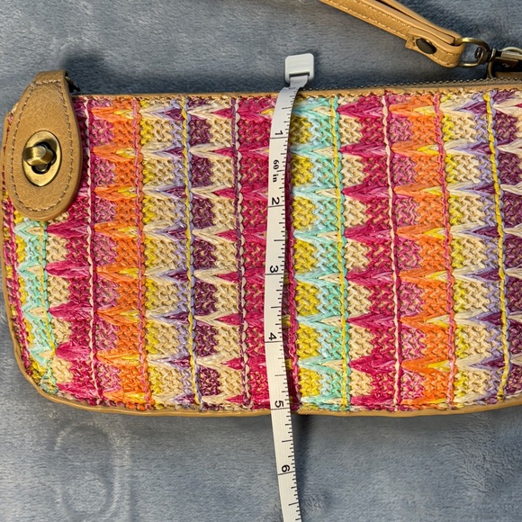 Joy Susan Colorful Woven Clutch with Tan Accents - Picture 10 of 10
